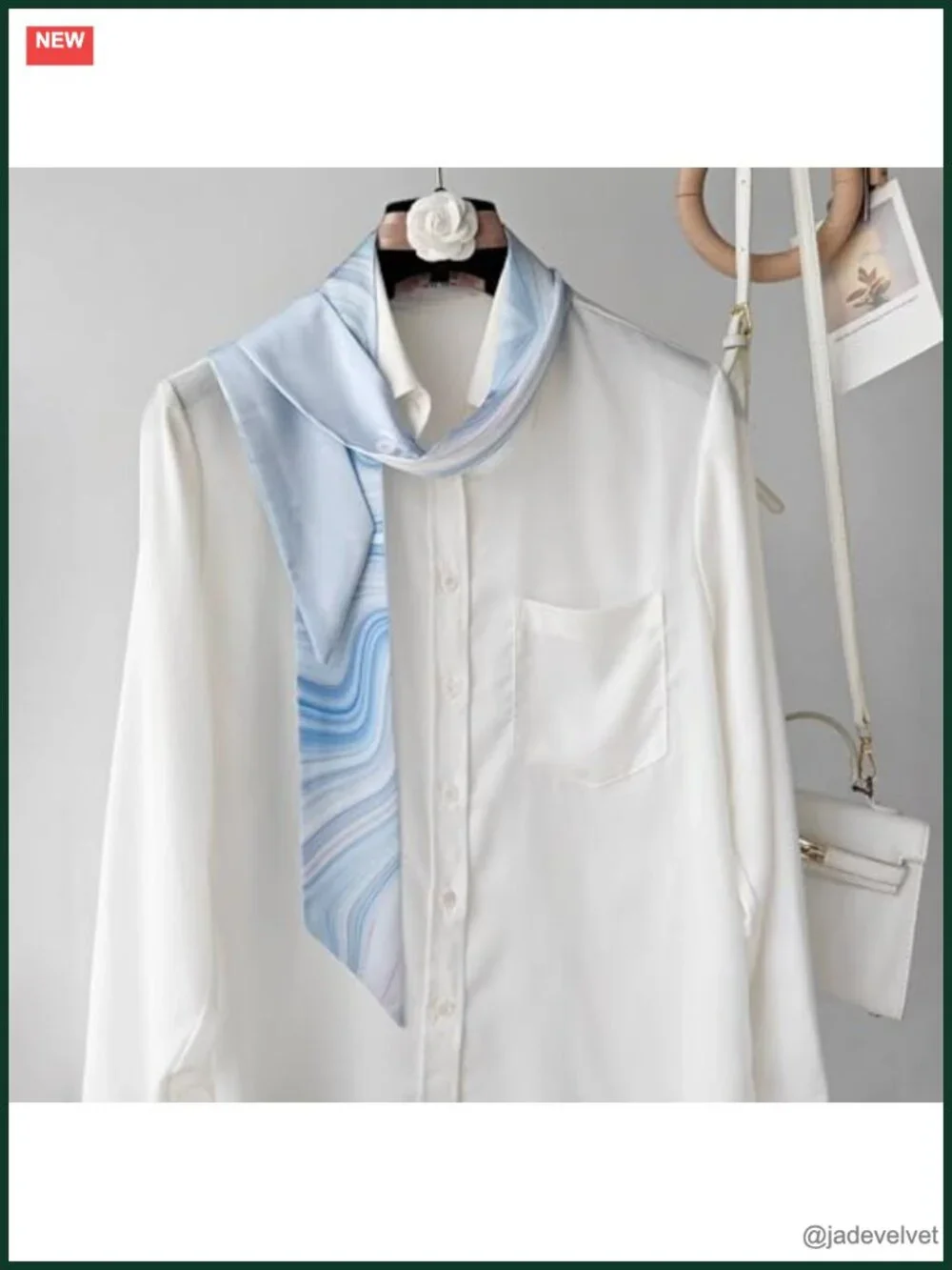 Reversible Satin Neck Scarf, Multi-Way Hairband, Bag Charm & Belt